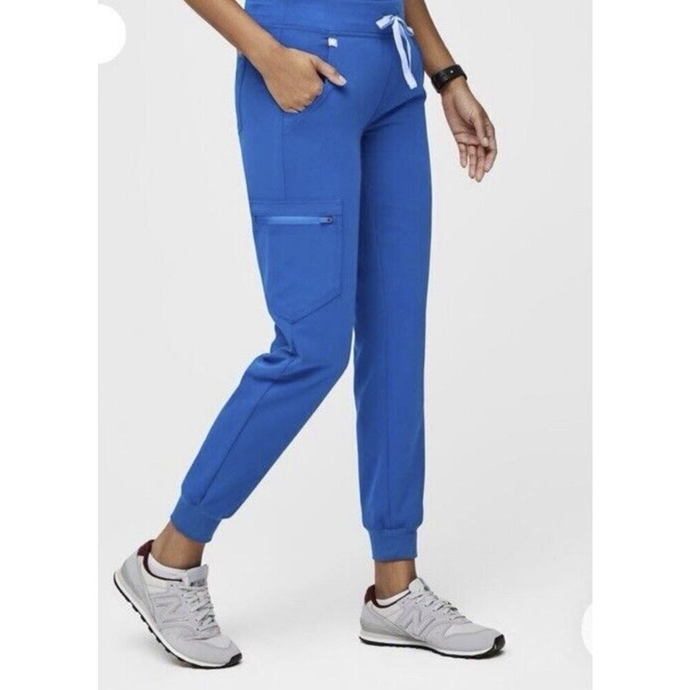 Figs Zamora Joggers High Waisted Scrub Pants Women Medium Blue